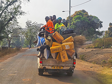 Overloaded truck, Eastern Central African Republic