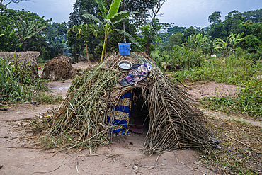 Pygmy dwelling, Unesco site Dzanga Sangha National Park, Central African Republic