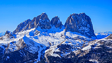 Sassolongo or Langkofelscharte, Canazei, Unesco site Dolomites, Italy