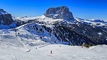 Sassolongo or Langkofelscharte, Canazei, Unesco site Dolomites, Italy