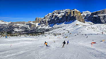 Mountains around Val Gardena or Wolkenstein, Unesco site Dolomites, Italy