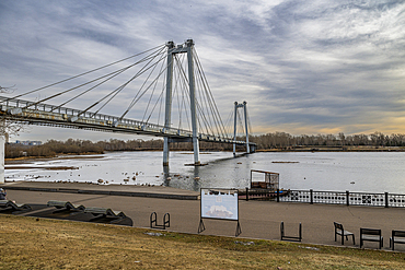 Bridge over Yenisey river, Krasnoyarsk, Siberia, Russia