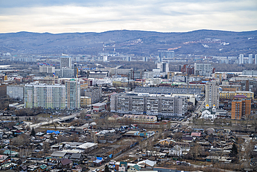 Overlook over Krasnoyarsk, Siberia, Russia