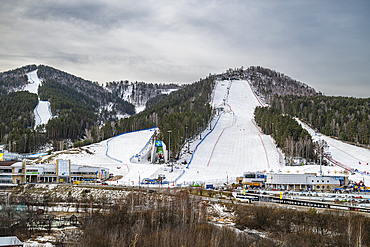 Bobrovyy Log ski resort, Krasnoyarsk, Siberia, Russia