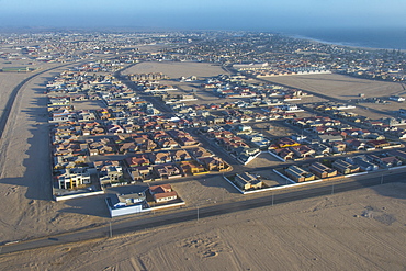 Aerial of Swakopmund, Namibia, Africa