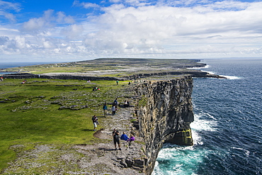 Rocky cliffs of Arainn, Aaran Islands, Republic of Ireland, Europe