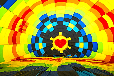 Inside a hot air balloon, California, United States of America, North America