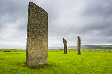 The Standing Stones of Stenness, UNESCO World Heritage Site, Orkney Islands, Scotland, United Kingdom, Europe