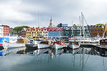 Harbour of Torshavn, capital of Faroe Islands, Streymoy, Faroe Islands, Denmark, Europe