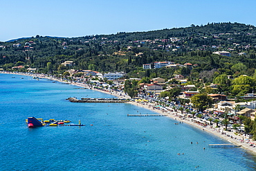 The beach of Corfu Ipsos, Corfu, Ionian Islands, Greek Islands, Greece, Europe