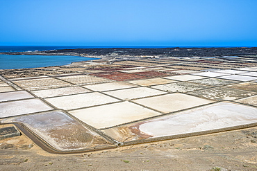 Salines (salt pans) of Janubio, Lanzarote, Canary Islands, Spain, Atlantic, Europe