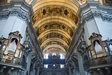 Interior of Salzburg Cathedral, Salzburg, Austria, Europe