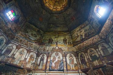 Beautiful paintings in the wooden St. George's Church, UNESCO World Heritage Site, Drohobych, Ukraine, Europe