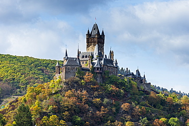 Cochem castle, Cochem, Moselle, Rhineland-Palatinate, Germany, Europe