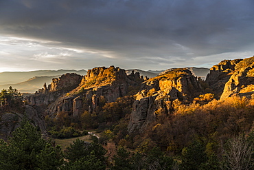 Early morning light over the rock formations of Belogradchik, Bulgaria, Europe