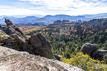 Kaleto Rock Fortress, view over the rock formations, Belogradchik, Bulgaria, Europe