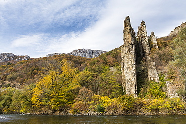 Beautiful autumn colours in the Iskar Gorge, Bulgaria, Europe