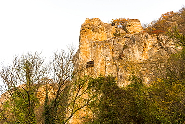 Ivanovo Rock Church The Holy Mother, 14th century Palaeologian style Medieval Christian Art, UNESCO World Heritage Site, Roussenski Lom River Valley, Bulgaria, Europe