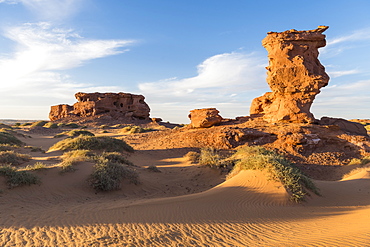 Sunset in the Sahara Desert near Timimoun, western Algeria, North Africa, Africa