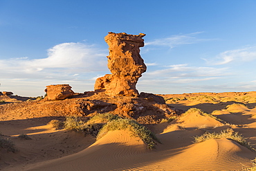 Sunset in the Sahara near Timimoun, western Algeria, North Africa, Africa