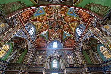 Beautiful interior of the Mausoleum of Mirwais Khan Hotaki, Kandahar, Afghanistan, Asia