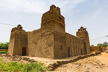 Hausa style architecture Mosque in Yaama, Niger, West Africa, Africa