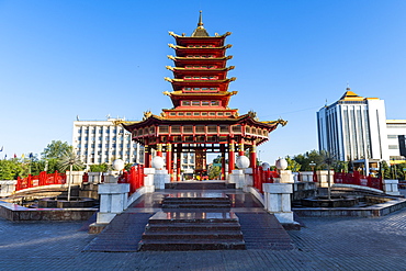 Pagoda of Seven Days, Elista, Republic of Kalmykia, Russia, Eurasia