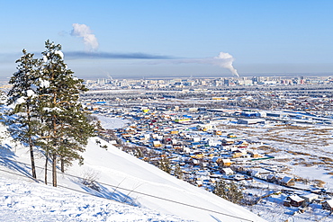 View over Yakutsk, Sakha Republic (Yakutia), Russia, Eurasia