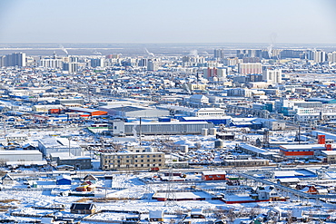 View over Yakutsk, Sakha Republic (Yakutia), Russia, Eurasia