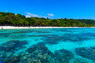 White sand beach and turquoise water, Koh Rok, Mu Ko Lanta National Park, Thailand, Southeast Asia, Asia