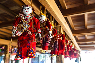 Marionettes for sale, Inle Lake, Shan state, Myanmar (Burma), Asia