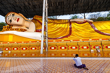 Reclining buddha Shwethalyaung Daw Mu, Dawei, Mon state, Myanmar