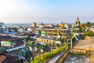 View over Myeik (Mergui), Myanmar (Burma), Asia