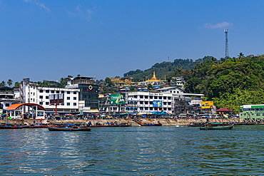 The harbor of Kawthaung, Myanmar (Burma), Asia