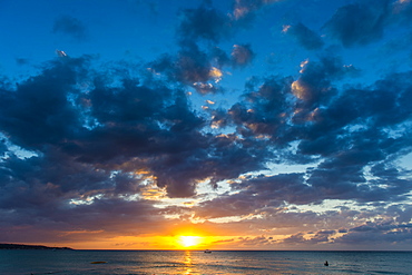 Sunset on Seven Mile Beach, Negril, Jamaica, West Indies, Caribbean, Central America