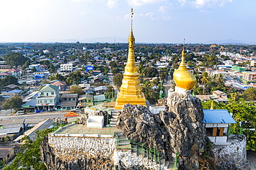 Taung Kew Paya built on rocks, Loikaw, Kayah state, Myanmar (Burma), Asia