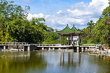 Pool in the Nanshan Temple, Sanya, Hainan, China, Asia