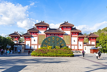 Entrance gate to the Nanshan Temple, Sanya, Hainan, China, Asia