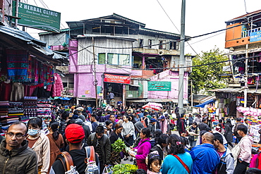 Market in Aizawl, Mizoram, India, Asia