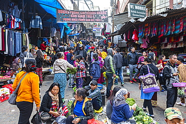 Market in Aizawl, Mizoram, India, Asia