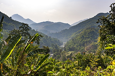 Mountain scenery in the remote areas of Manipur, India, Asia