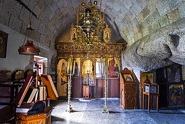 Cave of The Revelation, Patmos, UNESCO World Heritage Site, Dodecanese, Greek Islands, Greece, Europe