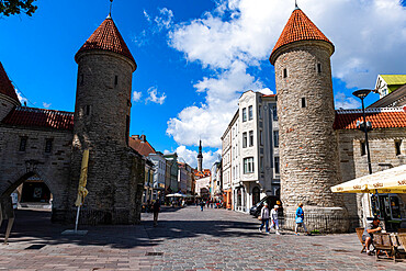 Viru Gate, Old Town of Tallinn, UNESCO World Heritage Site, Estonia, Europe