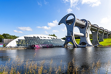 Falkirk Wheel rotating boat lift, Falkirk, Scotland, United Kingdom, Europe