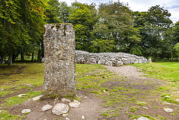 Clava cairn, Bronze Age circular chamber tomb, Inverness, Highlands, Scotland, United Kingdom, Europe