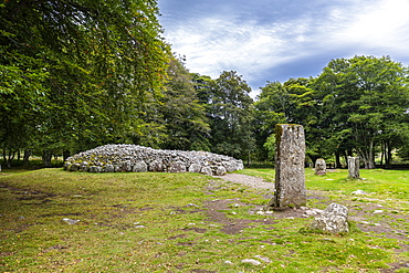 Clava cairn, Bronze Age circular chamber tomb, Inverness, Highlands, Scotland, United Kingdom, Europe