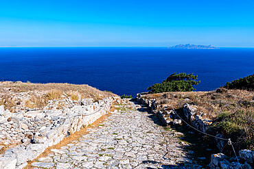 Ruins of ancient Thera, Santorini, Cyclades, Greek Islands, Greece, Europe