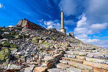 Summit installation on Gausta (Gaustatoppen), highest mountain in Norway, Telemark, Norway, Scandinavia, Europe