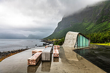 Reststop Ureddplassen toilet, Kystriksveien Coastal Road, Norway, Scandinavia, Europe