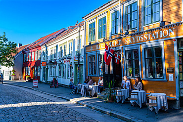 Old houses in the Brubakken quarter, Trondheim, Norway, Scandinavia, Europe